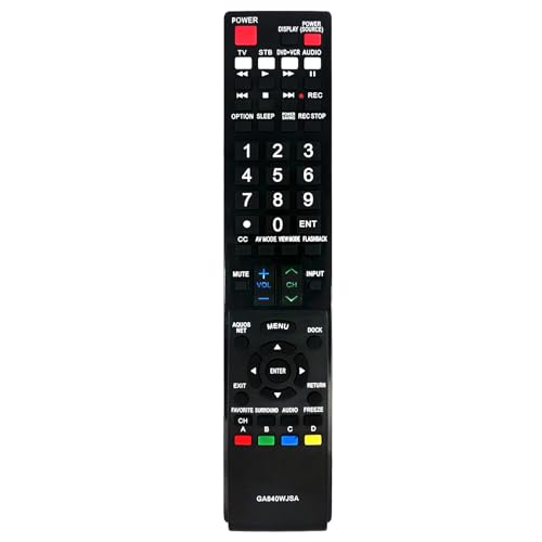 RRMCGA840WJSA GA840WJSA Replaced Remote Fit for Sharp Aquos TV LC-52LE810UN LC-52LE820 LC-52LE820UN LC-60LE810 LC-60LE810UN LC-60LE820 LC-60LE820UN LC40LE810 LC40LE810UN LC40LE820 LC40LE820UN