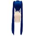 Fairy Tail Wendy Marvell Long Straight Blue Twin Ponytail Costume Cosplay Wig