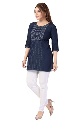 Image of DARIKA Denim Kurtis for Women in Small & Plus Size.