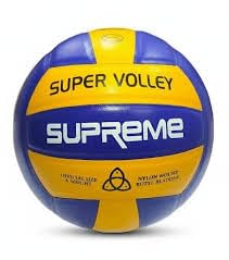 MEMBA Super Volley Supreme (Offical Tournament Volleyball) Leather Pasted,Size:-04 (Pack of 1).