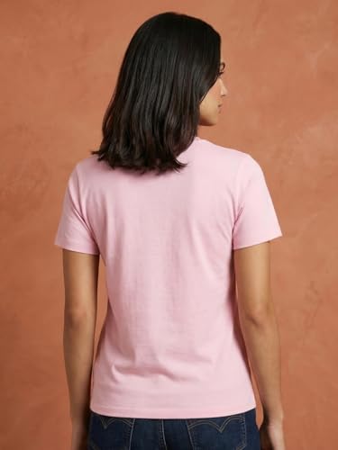 Image of NOBERO 100% Cotton T-Shirts for Women Stylish | Regular Fit | Graphic Printed T Shirts for Women 180 GSM Combed Cotton | Crew Neck Half Sleeve