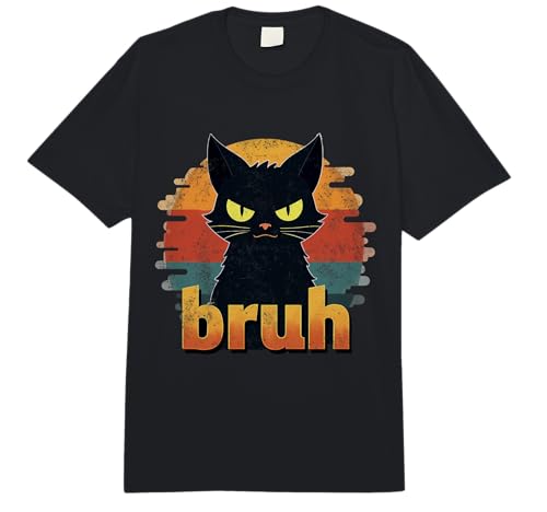 Funny Cat Bruh Saying for Teens Boys Girls Men Women Meme Comfort Colors Adult Heavyweight T-Shirt