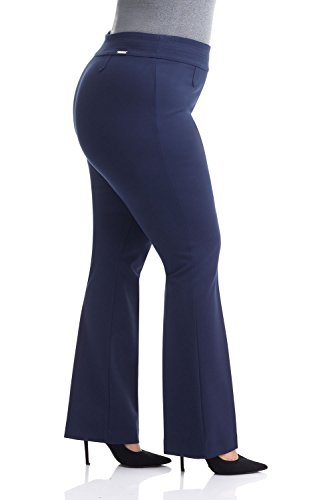 Image of Rekucci Curvy Woman Secret Figure Knit Bootcut Plus Size Pant w /Tummy Control
