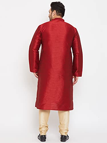 Image of VASTRAMAY Plus Size Men's Silk Blend Kurta Set-New