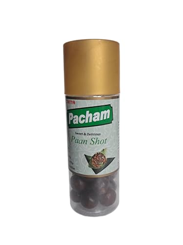 Image of Pacham Paan Shot by Novita | Sweet Paan Flavored Mouth Freshener with Aromatic Spices | 100g Resealable Jar | Vegetarian (Pack Of 2)