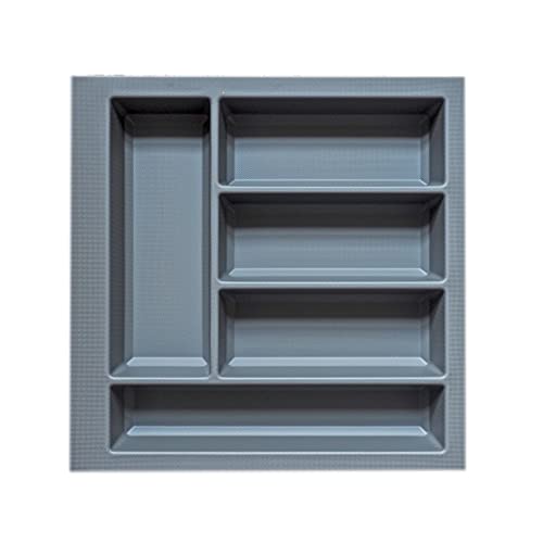 Basalt Grey Non Slip Cutlery Tray for 500mm Blum Legrabox Drawer | 422mm L x 422mm W | Storage | Organisation