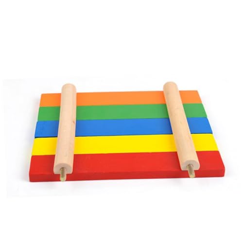 CORHAD 彩虹跳板 小動物用天然木製クライミングトイ ハムスター リス モルモット対応 耐久性あり 運動促進 ペットケージアクセサリー