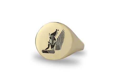 Bague de Pharaon Gravée et personnalisée en métal précieux pour homme audacieux