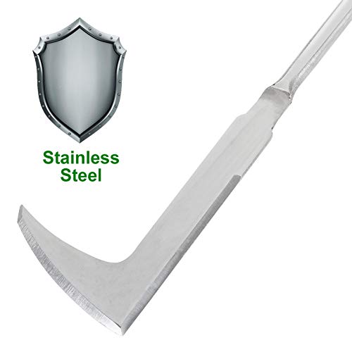 Fengwu 2 Pack 13" Crack Weeder Crevice Weeding Tool With Garden Gloves, Stainless Steel Manual Weeder Lawn Yard Gardening Hand Tool (L-Shape) #TOP3