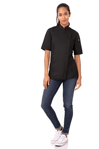 Chef Works Women's Springfield Chef Coat, Black, X-Small #TOP1