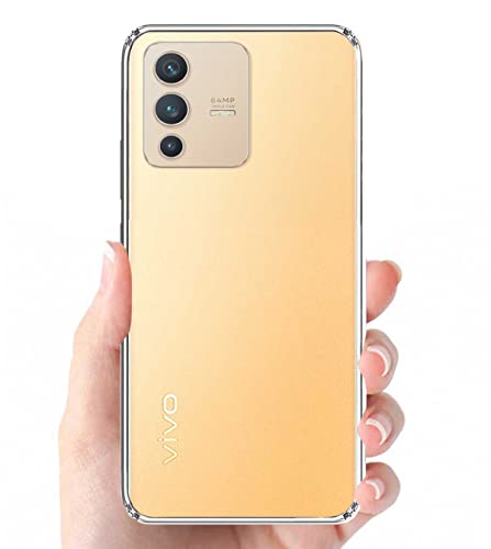 Image of Soft Flexible Silicone Back Cover Compatible with (Vivo V23 Pro 5G, Transparent Case)