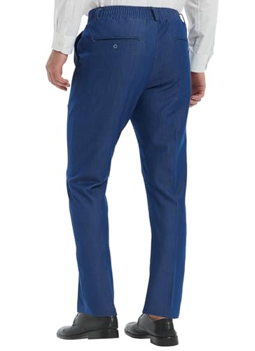 LETAOTAO Mens Elastic Waist Jeans Pants for Seniors Adaptive Mens Pants for Elderly with Zipper Fly3