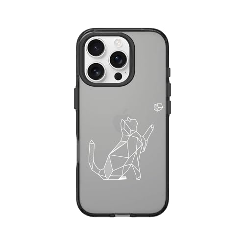 Coque Transparente iPhone 16 Pro RhinoShield JellyTint Geometric Cat Noir Antichoc