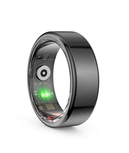 Smart Ring, Health Tracker Ring, Activity Tracker Pulsmätare Sömnmätare, IP68 Vattentät, Fjärrkamerafunktion, APP för IOS för Android, 7 Dagars Batteritid (21,5 mm/0,85 tum)