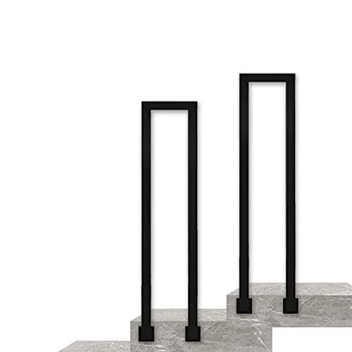 Rampe d'escalier en U ultra robuste supportant 200 kg en fer forgé - 2
