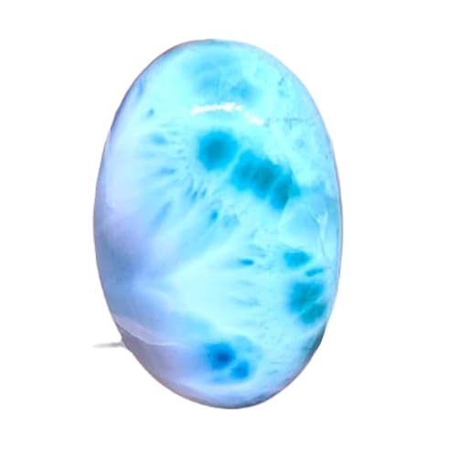 Larimar cabochon 27x18x7mm ovale naturel pour création de bijoux DIY
