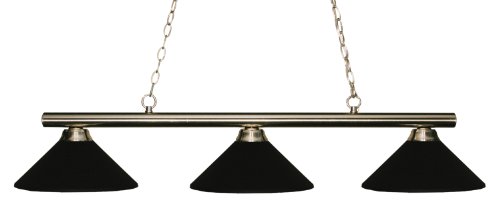 Z-Lite 155-3BN-MMB 3 Billiard Light, Brushed Nickel #1