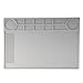Kaisiking Silicone Repair Mat,Soldering Mat, Heat Resistant Work Mat for Soldering Stations, Phone, Computer, Laptop Electronics Repair 15.7'' x 11'' (Grey)