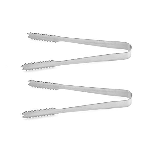 Contenuto della confezione: 2 pinze per ghiaccio in acciaio inox da 20,3 cm, colore argento