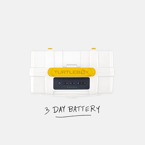 Image of Turtlebox Original Gen 3: Portable Outdoor Bluetooth Speaker - Ultra-Loud (120dB), Waterproof (IP67), Rugged, Impact-Resistant, 3-Day Battery | Party Mode: Unlimited Pairing Stereo, White /Yellow