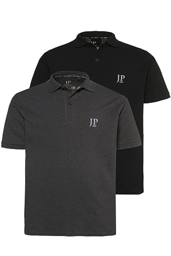 JP 1880 Herren große Größen Menswear L-8XL JP1880 Poloshirts, Basic, 2er-Pack, Piqué, gekämmte Baumwolle, bis 8 XL anthrazit 4XL 704317110-4XL