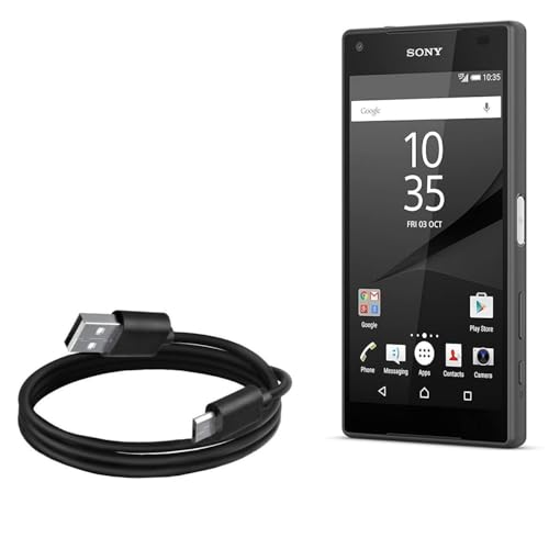BoxWave Cable Compatible with Sony Xperia Z5 Compact - DirectSync Cable, Durable Charge and Sync