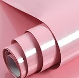 Fiula 40 x 300 cm, carta da parati autoadesiva in vinile vinilico rosa, rotolo di carta da parati autoadesiva in PVC, per camere da letto, soggiorni, mobili da cucina