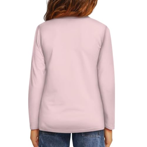 Image of Girls Long Sleeve T Shirt Cute Cartoon Crewneck Shirt for Kids 3-16Y Fall Winter Clothes