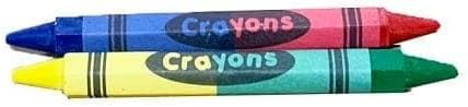Double-Sided No-Roll Hexagonal Shape Cello Crayons - 500 Sets of 2-Packs in Cello (1,000 Bulk Crayons) Pre-Wrapped for Restaurants, Parties, Classrooms, and Events