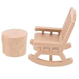 Décoration charmante : ces mini-fauteuils à bascule sont parfaits pour ajouter une touche de charme à votre décoration intérieure, vos accessoires de maison de poupée ou vos meubles en bois pour maison de poupée