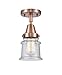 Innovations 447-1C-AC-G184S Transitional One Light Flush Mount from Franklin Restoration Collection in Copper Finish,