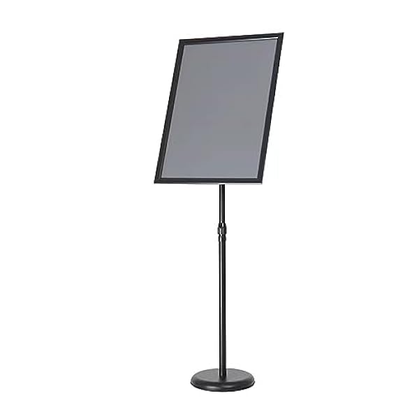 A2-bordstandaard Roestvrijstalen posterstandaard Vloerdisplaystandaards Posterbord Menuhouder Advertentierek zwart