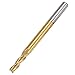 3 Flute Mill Cutter Flat Bottom, Tungsten Steel Milling Cutter, Ti Plated End Mill for 3D Relief Engraving, 3.175 x 2.5 x 8 x 40, Industrial Supplies for Hardwood, Plywood,