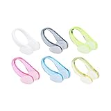 Qaziuy Nasenklammer Schwimmen, 6 Stück Wasserdichter Silikon Nasenclip Allergiefest Schwimmzubehör für Erwachsene und Kinder