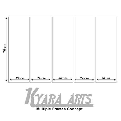 Image of Kyara Arts 7 Running Horses Vastu Wall Painting for Home & Office | Premium Multi Panel Wall Art | Symbol of Success, Growth & Positive Energy | Modern Living Room, Bedroon, Office Decor | perfect for Gifting | 30inchx50inch