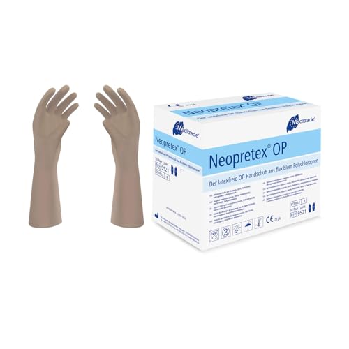 Gants polychoroprène Meditrade non poudrés taille 6 contre les allergies au latex