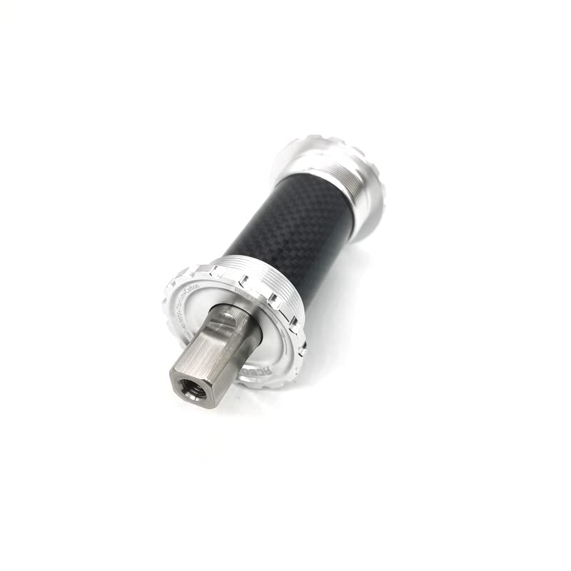 Tretlager 3 Farben Ultraleicht Titan-Quadrat-Kegel-Bodenhalterung 119mm for Fahrrad Innenlager(Silver)