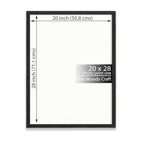 Image of 20x28 Photo Frame | Black Photo Frame For Wall | Premium Wall Frame | Wooden Photo Frame Crafted For Style | Rustic Big Photo Frames For Wall | Ideal Hanging Photo Frames For Wall Decoration