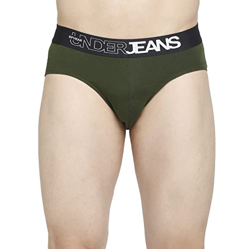 Image of Underjeans Men's Cotton Blend Regular Fit Solid Brief