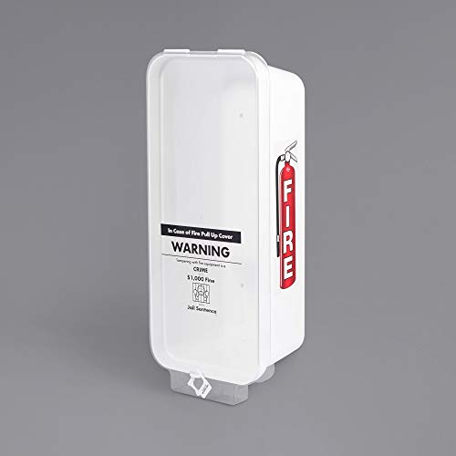 2 Pack! White Surface-Mounted Fire Extinguisher Cabinet with Clear Pull-Cover for 10 lb. Fire Extinguishers Lock Box Fire Box Outdoor Wall Mounted Cabinet