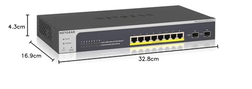 Image of NETGEAR 10-Port Gigabit Ethernet Smart Managed Pro PoE Switch (GS510TLP) - with 8 x PoE+ @ 75W, 2 x 1G SFP, Desktop /Rackmount, and ProSAFE Lifetime Protection
