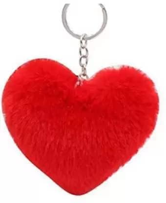 Beautiful Fuzzy Heart Shaped Pom Pom Keychain || Decorative Collectible Showpiece Gift Items || Gifts For Valentines Day, Birthdays, Anniversaries-image-30