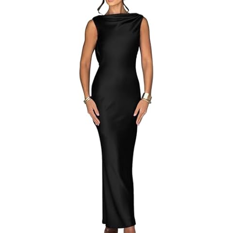 Memoriesea Satin Cocktail Maxi Dress Cover