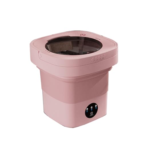 LIXSAZSE Máquina compacta para el hogar y viajes, función táctil fácil, lavadora de ropa interior, lavadora plegable, fácil de almacenar, Rosa