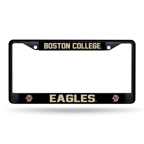 Rico Industries NCAA Boston College Eagles Standard Black Chrome Frame with Decal Inserts 12" x 6" Car/Truck Auto Accessory