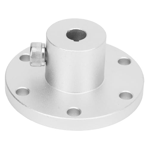 POENVFPO Flange Shaft Coupling, 8mm Aluminum Alloy Flange Shaft Coupling with Keyway Guide Shaft Coupler Motor Connector for 14049 Wheel
