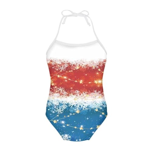 Image of Girl Funny Cute Beach Sport Halter One Piece Swimsuit Bathing Suit for 3-10 Year