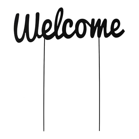 K KILIPES Metal Welcome Yard Sign Decoration Cover