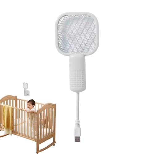 Dranng Raqueta Mata Moscas - Raqueta Eléctrica Matainsectos | Rejilla Segura con Luz para Protección en Casa Cocina Dormitorio Jardín Camping