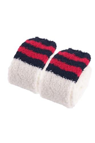 Image of CutiePlusU Womens Thigh High Fuzzy Socks Coral Fleece Over Knee High Sock - 1 Pair